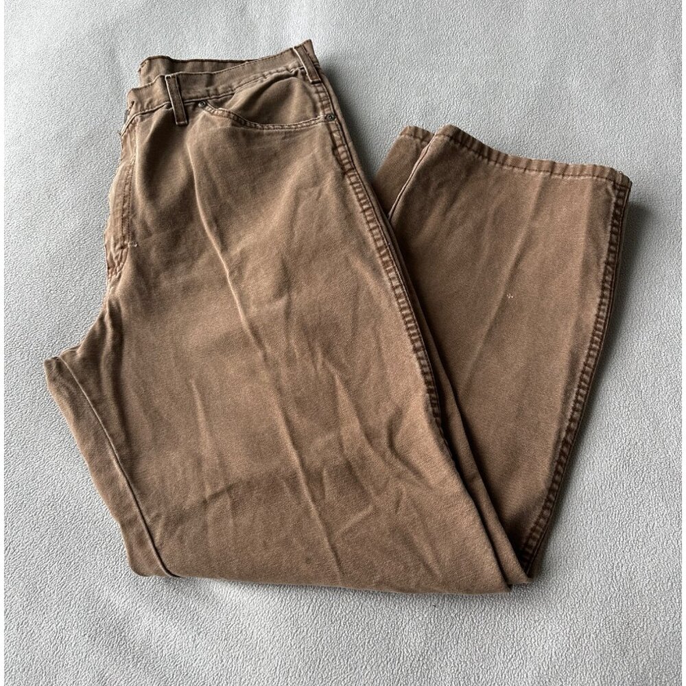 Vintage Dickies‎ Pants Mens 36x30 Carpenter Brown Denim Workwear Worn Canvas
